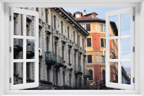 Fototapeta Naklejka Na Ścianę Okno 3D - Milan (Italy): old residential building