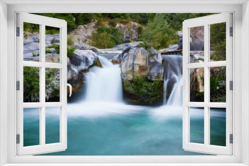 Fototapeta Naklejka Na Ścianę Okno 3D - Grosser Wasserfall langzeitbelichtung