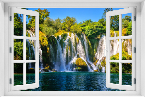 Fototapeta Naklejka Na Ścianę Okno 3D - Kravice waterfall on Trebizat River in Bosnia and Herzegovina
