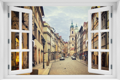 Fototapeta Naklejka Na Ścianę Okno 3D - Prague street view