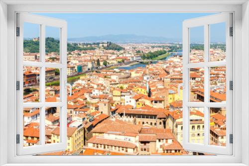 Fototapeta Naklejka Na Ścianę Okno 3D - Florence. View of the city from above.