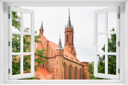 Fototapeta Naklejka Na Ścianę Okno 3D - Catholic church of St. Mary of the Scapular. Druskininkai, Lithuania