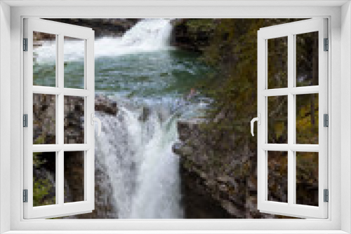 Fototapeta Naklejka Na Ścianę Okno 3D - Scenic Johnston Canyon and Waterfalls in Banff NP