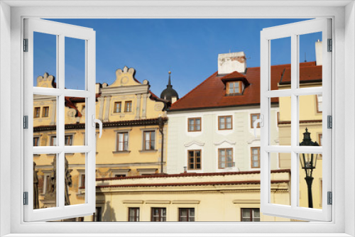 Fototapeta Naklejka Na Ścianę Okno 3D - The Architecture of Lesser Town at the West of Charles Bridge in Prague