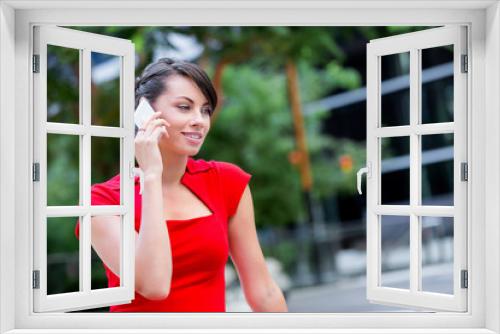 Portrait of businesswoman with mobile phone