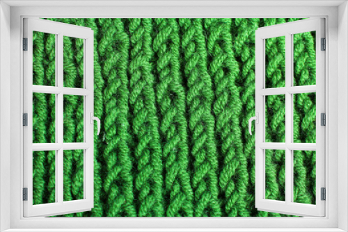 Fototapeta Naklejka Na Ścianę Okno 3D - green wool texture