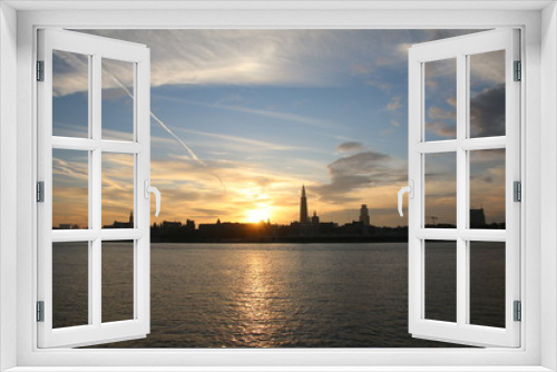 Fototapeta Naklejka Na Ścianę Okno 3D - Antwerp skyline