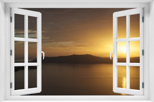 Fototapeta Naklejka Na Ścianę Okno 3D - Sunset in Santorini