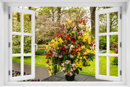 Fototapeta Naklejka Na Ścianę Okno 3D - flower garden Keukenhof , Netherlands, Holland