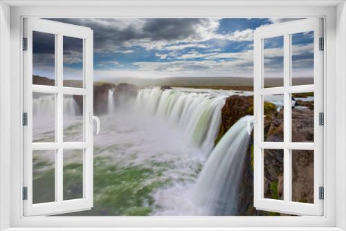 Fototapeta Naklejka Na Ścianę Okno 3D - Cascata Godafoss Islanda