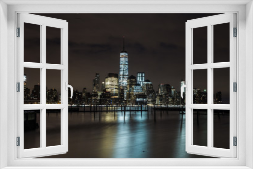 Fototapeta Naklejka Na Ścianę Okno 3D - Skylines of Manhattan 