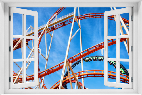 Fototapeta Naklejka Na Ścianę Okno 3D - roller coaster